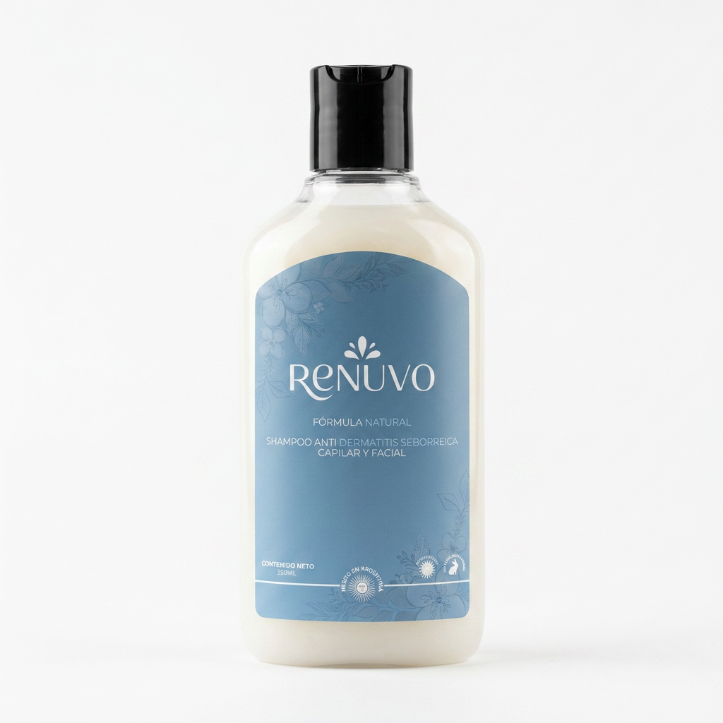 Shampoo RENUVO® Anti Seborrea y Psoriasis Capilar - Fórmula natural para Dermatitis Seborreica.