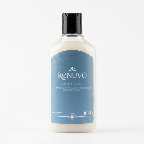 Shampoo RENUVO® Anti Seborrea y Psoriasis Capilar - Fórmula natural para Dermatitis Seborreica.
